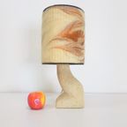 Vintage Sculptuur Tafellamp Natuursteen Wol 1970 Art Piece thumbnail 4