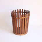 Vintage Teak Wooden Paper Bin, 1950s thumbnail 5