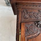 Antique Carved Wood Wardrobe thumbnail 2