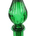 Enorme Groene Glazen Karaf Genie Bottle Empoli Italy 63cm thumbnail 3