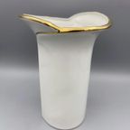 Fena White Pinstripe Gold Vase thumbnail 4