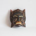 Polychrome Barong Dance Mask From Bali Indonesia. thumbnail 4