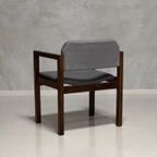 Jaren 60 Wengé Fauteuil Nederlands Design Armstoel Grijs thumbnail 8