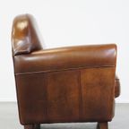 Comfortabele, Strak Afgewerkte, Gezellige Grote Schapenleren Design Armchair thumbnail 4