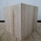 Vintage Italy 70 'S Travertine Cube Table thumbnail 10