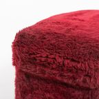 Vintage Teddy Pouf/stool / Poef / Voetenbank, From 1960’s, Italy thumbnail 7