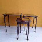 Vintage Engelse Nesting Tables, Bijzettafeltjes, Mimiset thumbnail 14