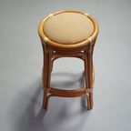 3 X Bamboo Stool With Leather Laces / 70S. thumbnail 11