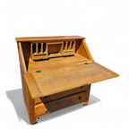 Symmetrical / Solid Oak Desk / Secretaire / Secretary With Drawers thumbnail 3