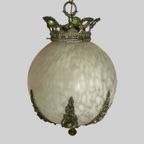 Art Deco Luster Met Gefumeerd Glas thumbnail 2