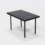 Minimalist Steel And Slate Side Or Coffee Table 1960S thumbnail 3