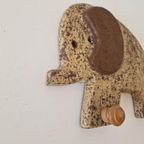 Vintage Kapstok Jaren 70 Keramieke Olifant Kapstokje thumbnail 2