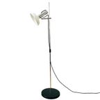 Mid-Century Verstelbare Vloerlamp Chroom Wit 1960’S thumbnail 5