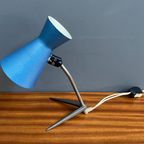 Blue Metal Desk Lamp 1960S thumbnail 12