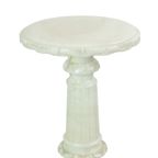 Vintage Verlichte Bijzettafel Zuil Pilaar Lamp Albast Natuursteen thumbnail 8