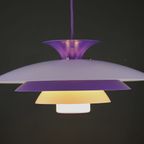 Geweldig Uitziende Paars, Zalm En Roze Gelakte Deense Designlamp - Xl-Model - Formlight - Denemar thumbnail 4