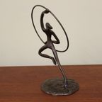 Vintage Bronzen Beeldje Ballerina 1/6 Hoepel | 00857 thumbnail 4