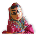 Kleurrijke Marionet Pop Uit India 2 Zijdig ( Man Én Vrouw) thumbnail 2