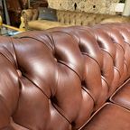 Engelse Chesterfield Bankstel 2 X 2 Zits Banken Chestnut Bruin thumbnail 7