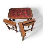 Art Deco / Nesting Table 3 X / Attributed To Maison Franck / Inlaid Tortoiseshell Top / 1920 thumbnail 15