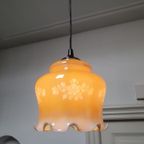 Glazen Vintage Hanglamp Uit De Jaren 60/70, Parelmoer Shine thumbnail 14