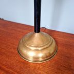Art Deco Lamp In Messing En Witte Opaline, 1920-30 thumbnail 13