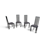 4 X Postmodern Chair / Metal Frame / 1980s thumbnail 12