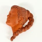 Achatit Cortendorf - Terracotta - Wandmasker - Keramisch Masker - Handarbeit - 50S thumbnail 4