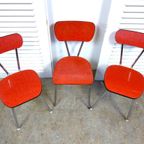 Prachtige Vintage Retro Formica Stoelen thumbnail 3