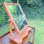 Antieke Engelse Kaptafel Spiegel, Vintage Spiegeltje thumbnail 6