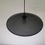 Postmoderne Vintage Geperforeerd Metaal Hanglamp Zwart. thumbnail 4
