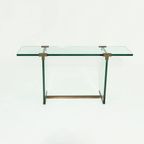 Peter Ghyczy Console Table Model T30 In Glass And Brass 1970S thumbnail 10