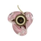 Paarse Roze Tafellamp Kristal Val Saint Lambert Swirl Jaren 60 thumbnail 8