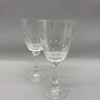 Set Vintage Geslepen Kristallen Wijnglazen 2 Stuks thumbnail 3