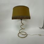 Mid-Century Brass Spiral Table Lamp , 1950’S thumbnail 8