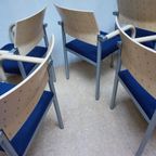 5 X Postmoderne Memphis Stijl Armstoelen/ Vergaderstoelen Door Arge2 Voor Wiesner Hager, 1980S thumbnail 21