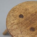 Landelijke Antieke Primitieve Driepoot Stoel thumbnail 7