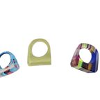 3 X Vintage - Lucite- Ring - 70S thumbnail 4
