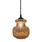 Vintage Glazen Hanglamp Met Bloemen thumbnail 3