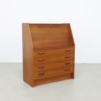 Vintage Deense Secretaire Ladekast Teak 1960 thumbnail 4