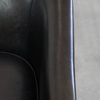 Unieke En Subtiele Zwart/ Grijze Schapenleren Clubfauteuil Met Een Mooi Patina thumbnail 8