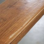 Tijdloze Franse Brocante Halbank/ Bankje Voor Aan De Eettafel Met Een Geweldige Uitstraling thumbnail 12