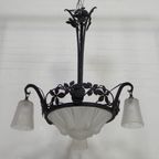 Art Deco Hanglamp Muller Freres Luneville Jaren 30 thumbnail 15