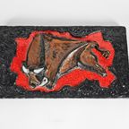 Ruscha Keramik - Tegel Tableau - Stier - West Germany - 70'S thumbnail 2