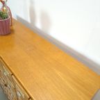 Oude Houten Ladekast Met Uitschuifbare Planken Vintage thumbnail 2