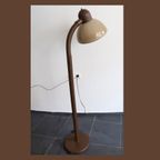 Vintage Herda Vloerlamp Bruin Met Mushroom Kap, Amsterdam Jaren '60/'70 thumbnail 6