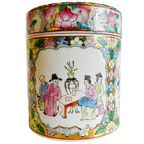 Vintage Chinese Handgeschilderde Theebus Porselein Pastel 1960’s thumbnail 2