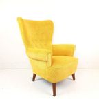 Vintage Artifort Theo Ruth Fauteuil Geel Nieuw Gestoffeerd thumbnail 7