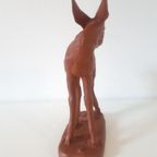 Vintage Terracotta Beeld Hertje Jaren 50 Beeldje thumbnail 3