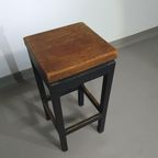3 X Oak Construction Stools 1960s thumbnail 15